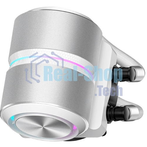 Система охлаждения Water Cooling System PCCooler DE360 Pro WH (300W, 360мм, White, ARGB Pump, Fans: 3x120мм, 86.73CFM, 32dBA, 2200RPM/Pump height 57мм, 28dBA, 3200RPM, Rad thickness 27мм/S: 1851, 1700, 1200, 115X, AM5, AM4, AM3)