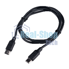 Кабель USB2.0 Cablexpert CC-USB2-CMCM-60-1M, Type-C/Type-C, 3A, 60Вт, PD/QC3.0, медь, 1м, черный, пакет