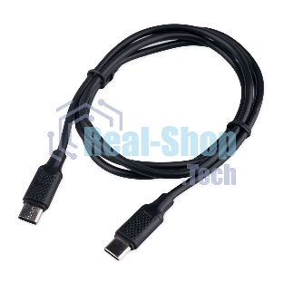 Кабель USB2.0 Cablexpert CC-USB2-CMCM-60-1M, Type-C/Type-C, 3A, 60Вт, PD/QC3.0, медь, 1м, черный, пакет
