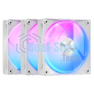 Вентилятор для корпуса Ocypus Delta F12 WH 3 IN 1, 120x120x25мм, 4-PIN PWM, 500-2000 RPM, 29 DBA MAX, HYDRO BEARING