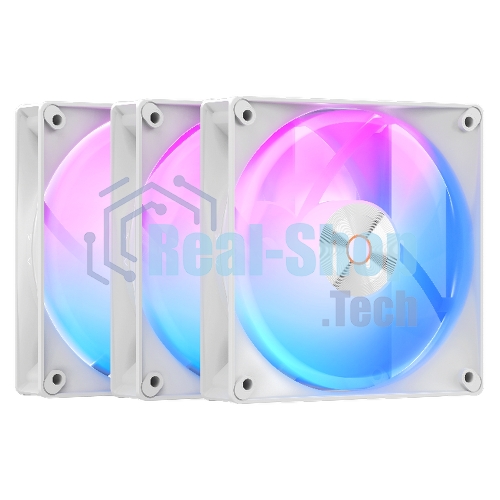 Вентилятор для корпуса Ocypus Delta F12 WH 3 IN 1, 120x120x25мм, 4-PIN PWM, 500-2000 RPM, 29 DBA MAX, HYDRO BEARING