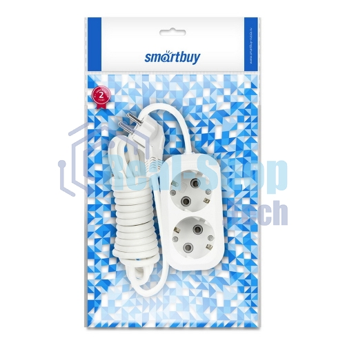 Удлинитель Smartbuy (SBE-16-2-02-Z) 2 гнз х 2,0 м (16А/3.5 кВт, ПВС 3х1.0)