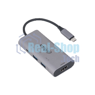 USB-концентратор Dahua TC37, USB Type-C, USB 3.0 + HDMI + SD/TF + PD Docking Station, USB