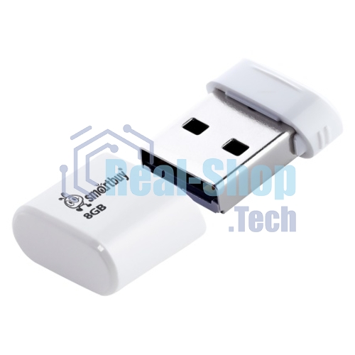 Флешка USB Smartbuy Lara white (SB8GBLara-W), 8Gb, USB 2.0, R/W 15/5, белый