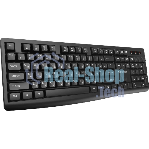Комплект клавиатура+мышь Defender C-972 беспроводной, USB, 1600 DPI, черный