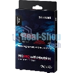 Накопитель SSD Samsung 990 PRO, 1000Gb, PCIe 4.0 x4, M.2 2280, NVMe, R/W 7450/6900, с радиатором