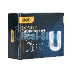 Набор скоб для степлера (Тип U) Deli DL238012 (12 х 6,3 х 1,2мм x 2000 шт) нержавеющая сталь.