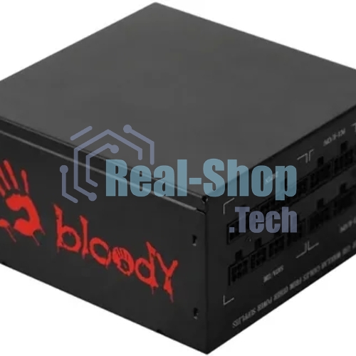 Блок питания Bloody BD-PS1000G, 1000Вт, 80 PLUS Gold, 140мм, модульный, черный