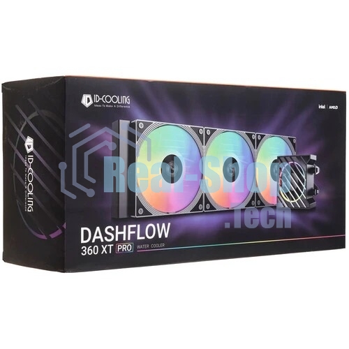 Система жидкостного охлаждения ID-Cooling Dashflow 360 XT Pro ARGb черный 120мм алюминий+медь 2150rpm 32.5db 4-pin 350W