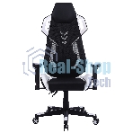 Кресло игровое Cactus CS-CHR-090BLW черный/белый, сиденье черный/белый, эко.кожа, крестовина пластик, пластик черный/белый