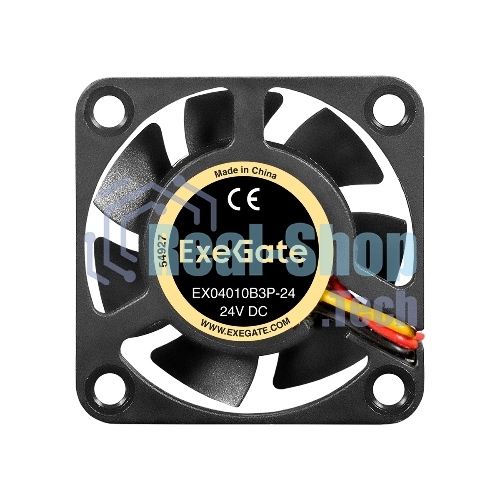 Вентилятор для корпуса ExeGate EX04010B3P-24 черный, 40 мм, 7500 об/мин, 38.5 дБ, 3 pin