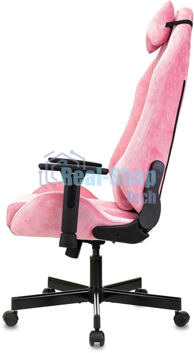 Кресло Knight N1 Fabric розовый, велюр, 120 кг, механизм качания