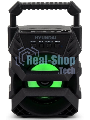 Колонка портативная Hyundai H-PS1000 черный 9 Вт 1.0 BT/USB 10м 500mAh