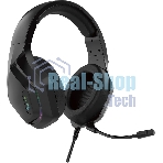 Гарнитура Oklick HS-L600G чёрный, проводная, USB, подсветка