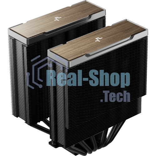 Кулер для процессора DEEPCOOL AK620 G2 LGA1851/1700/1200/115X/AM5/AM4 (8шт/кор, TDP 260W, PWM, DUAL Fan 120мм, 6 тепл. трубок, Copper Base, Wood-grain top cover, черный) RET (R-AK620G2-BKNNMN-GJD)
