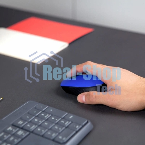 Мышь беспроводная Logitech M171 синий, 1000 dpi, радиоканал, USB, кнопки - 3