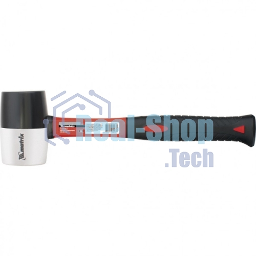 Киянка резиновая Matrix 11172, 680 г, черно-белая резина, фибергласовая рукоятка
