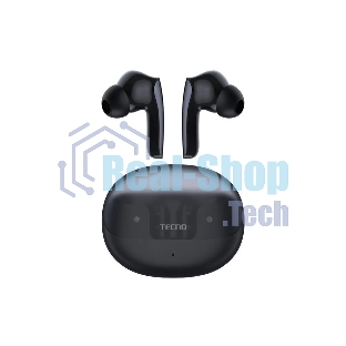 Беспроводные наушники Tecno Sonic (SC02) черный, вкладыши/внутриканальные (трансформер), Bluetooth, до 10 ч
