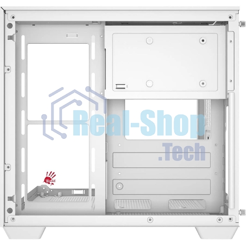 Компьютерный корпус Bloody CC-121 белый без БП mATX 7x120мм 1xUSB2.0 1xUSB3.0 audio