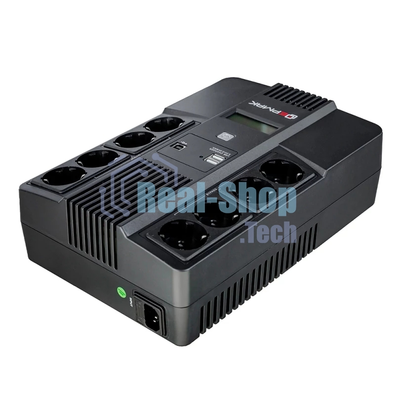 Источник бесперебойного питания Ермак 800 ВА/480 Вт, 8xSchuko, LED, USB (СБП ЕРМАК 220-220.0,8-32-ВНЛ)