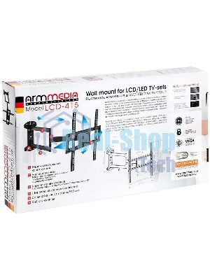 Кронштейн для телевизора Arm Media LCD-415 черный, 24