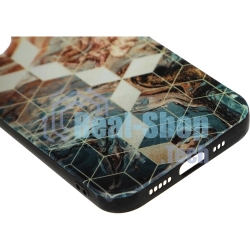 Чехол (клип-кейс) Gresso Meridian, для iPhone 13, золотистый/синий gr17aaae8888