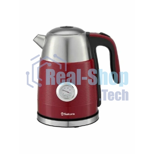 Чайник электрический Sakura SA-2178R Premium красный/серебристый, 1.7 л, 2200 Вт