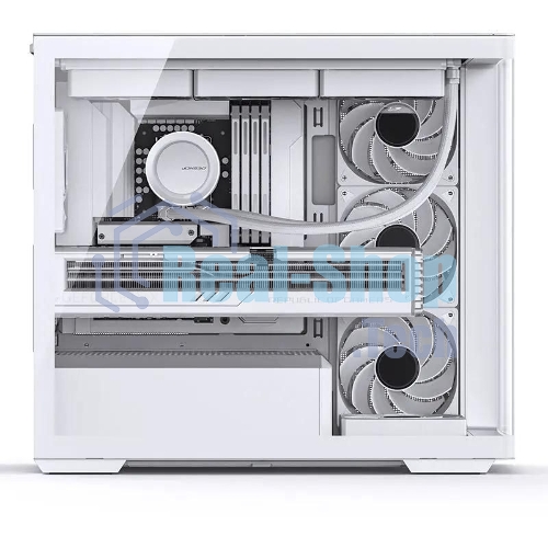 Корпус без блока питания JONSBO D300, Mini-Tower, TG, no fan, 2xUSB-A 3.2 + 1xUSB-C 3.2, mATX, mITX White