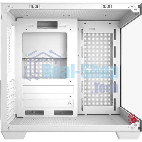 Компьютерный корпус Bloody CC-121 белый без БП mATX 7x120мм 1xUSB2.0 1xUSB3.0 audio