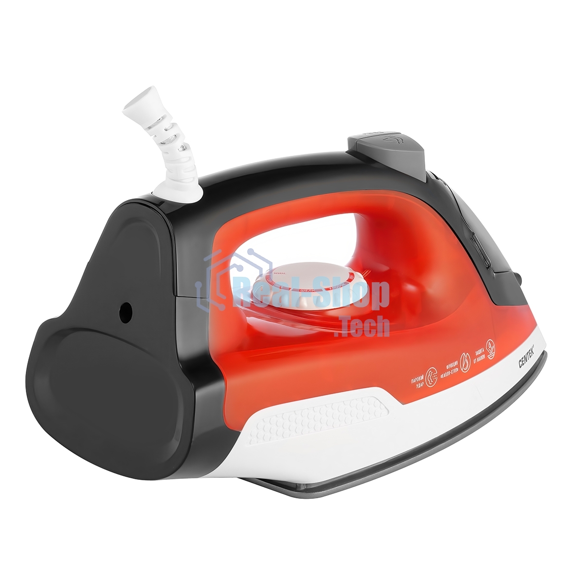 Утюг Centek CT-2347 красный, 1800 Вт, 20 г/мин, 80 г/мин, 200 мл