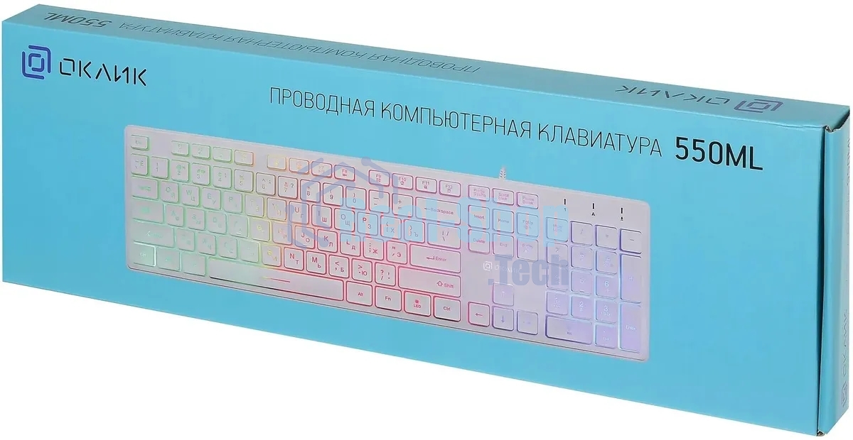 Клавиатура Oklick 550ML проводная, USB Type-A, белый