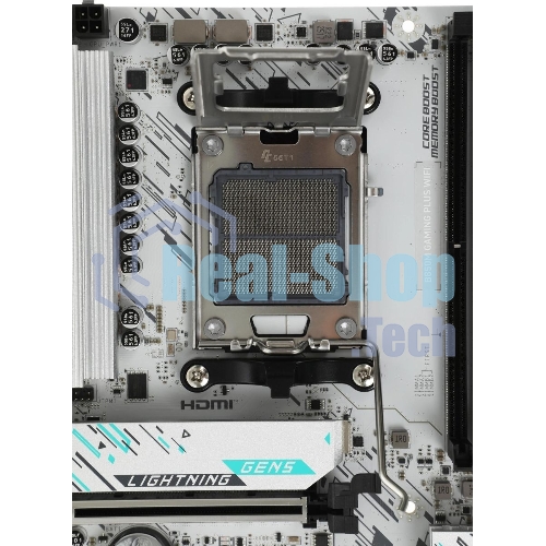 Материнская плата MSI B850M GAMING PLUS WIFI, AM5, AMD B850, 4xDDR5, 4xSATA, 2xM.2, 1xPCIe 5.0 x16, 1xPCIe 4.0 x4, 1xPCIe 3.0 x1, 1xDP, 1xHDMI, 1x5Gb LAN, Wi-Fi 7, Bluetooth 5.4, 3xUSB-C 10Gbps, 3xUSB-A 10Gbps, 3xUSB-A 5Gbps, 3x3.5 мм, 7.1, mATX
