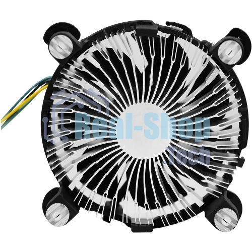 Кулер KingPrice KPAC-65-PWM3 92x92x25мм Soc-1200/1150/1151/1155 черный 4-pin 18-35dB Al 65W 140gr Ret