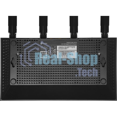 Роутер TP-Link AX1500 Dual-Band Wi-Fi 6 RouterSPEED: 300 Mbps at 2.4 GHz + 1201Mbps at 5 GHzSPEC: 4× Antennas, 1GHz Dual Core CPU, 1× Gigabit WAN Port + 3× Gigabit LAN Ports, 1024-QAM, OFDMAFEATURE: Tether App, WPA3, Access Point Mode, IPv6 Supported, IPTV, Bea