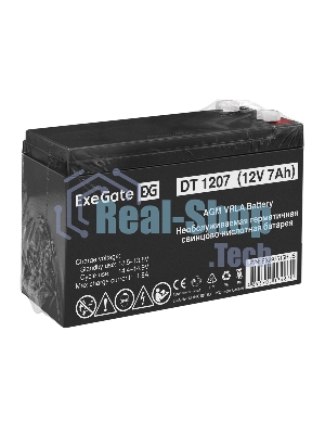 Аккумуляторная батарея ExeGate DT 1207 (12V 7Ah, клеммы F2)