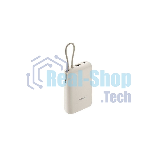 Портативный аккумулятор Xiaomi Power Bank 10000mAh (встроенный кабель) Tan GL