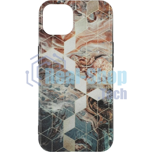 Чехол (клип-кейс) Gresso Meridian, для iPhone 13, золотистый/синий gr17aaae8888