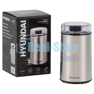 Кофемолка Hyundai HYC-G5261 200Вт сист.помол.:ротац.нож вместим.:60гр серебристый