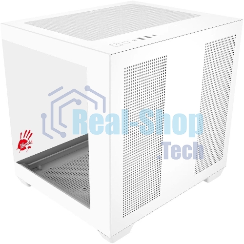 Компьютерный корпус Bloody CC-121 белый без БП mATX 7x120мм 1xUSB2.0 1xUSB3.0 audio
