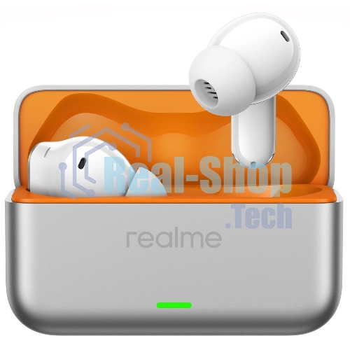 Наушники TWS Realme Buds T500 Pro серебристый, внутриканальные, Bluetooth, активное шумоподавление, до 56
