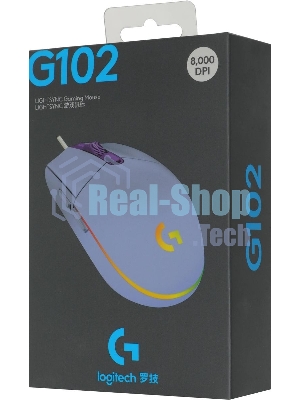 Мышь проводная Logitech G102 LIGHTSYNC фиолетовый, 8000 dpi, USB, кнопки - 6