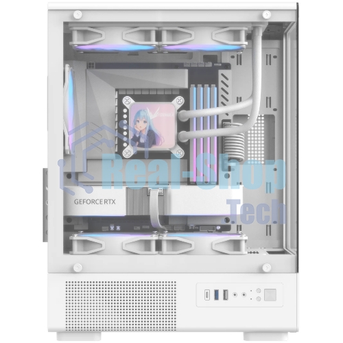 Корпус Formula Crystal Z1CM v2 белый без БП mATX 5x120мм 1xUSB3.0 audio bott PSU