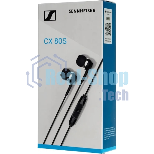 Проводные наушники Sennheiser CX 80S черный, внутриканальные, Jack 3.5 мм