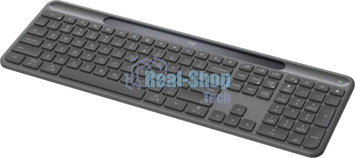 Клавиатура Logitech Signature Slim Solar K980 беспроводная, Bluetooth, серый