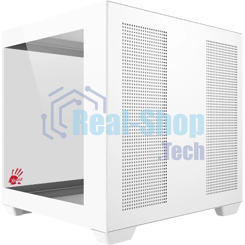Компьютерный корпус Bloody CC-121 белый без БП mATX 7x120мм 1xUSB2.0 1xUSB3.0 audio