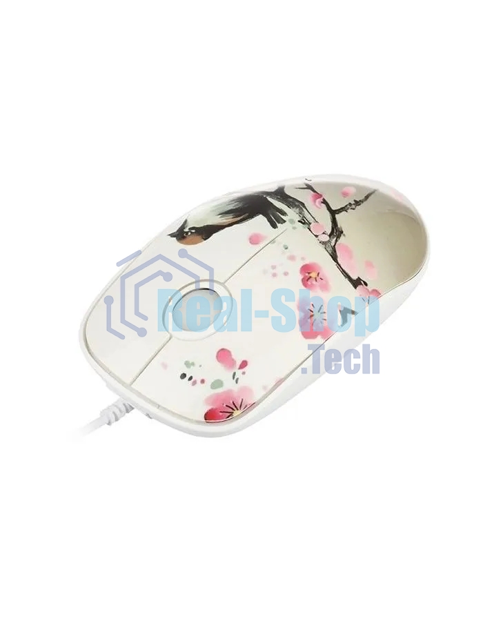 Мышь проводная Qumo Office M43 Serenity белый, 1000 dpi, USB, кнопки - 3