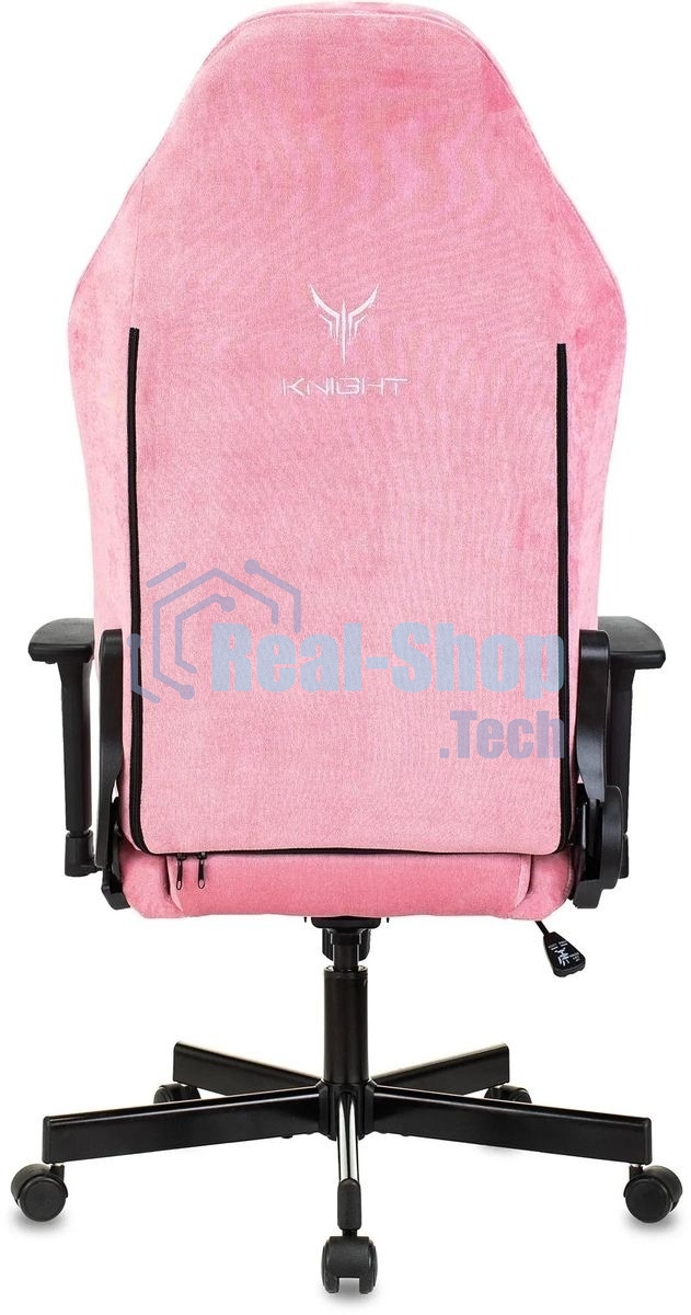 Кресло Knight N1 Fabric розовый, велюр, 120 кг, механизм качания