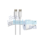 Сетевое зарядное устройство Rexant USB-C, 20Вт в комплекте с кабелем USB-C – USB-C