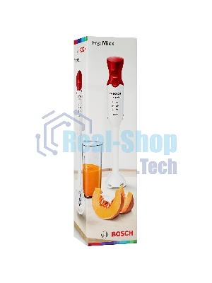 Блендер погружной Bosch MSM 64010 красный, 450 Вт, 2 скорости, турбо