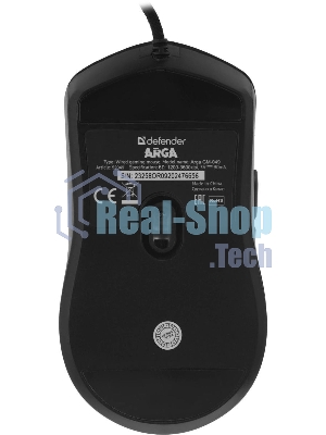 Мышь проводная Defender Arga GM-049 черный, 3600 dpi, USB, кнопки - 6